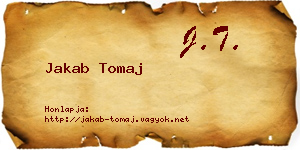 Jakab Tomaj névjegykártya