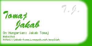 tomaj jakab business card